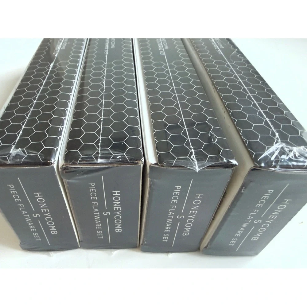 Williams Sonoma Honeycomb 20 pc Italian Stainless Flatware Set, NIB, Retail $599